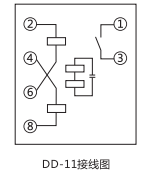 DD-11/40接地繼電器內(nèi)部接線圖