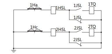 JSL-24繼電器構(gòu)成的去分流操作機(jī)構(gòu)的保護(hù)原理圖