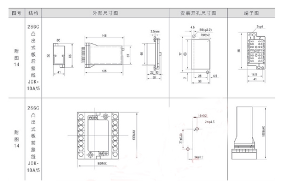 外形及安裝尺寸