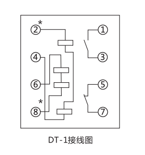 DT-1型電磁式同步檢查繼電器的內(nèi)部接線圖內(nèi)部結(jié)構(gòu)圖